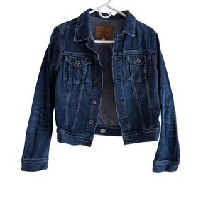 AG Adriano Goldschmied Robyn Denim Jacket Medium Wash Classic Americana Trucker